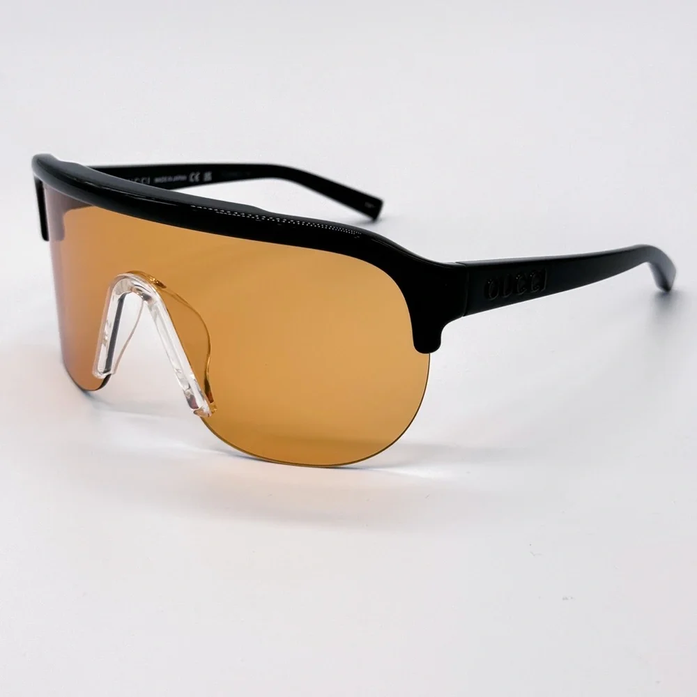 NEW GUCCI GG1645S 005 OVERSIZED BLACK ORANGE UNISEX SUNGLASSES GUCCI